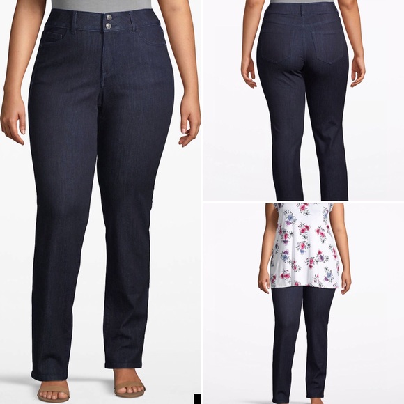 Venezia High Rise T3 Straight Jean - Dark Wash - Picture 1 of 7